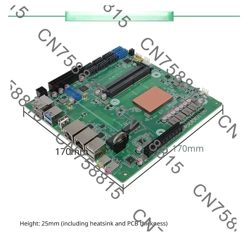 Mini Itx Dual 2.5G Nas Motherboard - Placa base Mini ITX con procesador